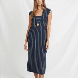 Marine Layer Roxanne Dress Navy Stripe XS Casual